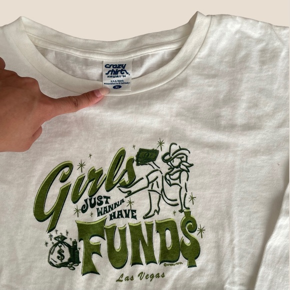 “Crazy Shirts” Girls Just Wanna Have Funds Las Vegas Long Sleeves - Picture 2 of 3